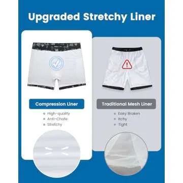 maamgic Mens Compression Swim Trunks with Pockets