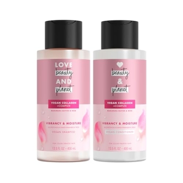 Love Beauty and Planet Shampoo & Conditioner Murumuru Butter & Rose 2 Count for Color-Treated Hair S...
