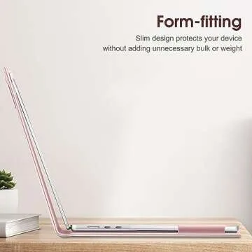 Fintie Sleeve Case for MacBook Air 15 Inch A3114 A2941 (2023 2024 Release), Premium PU Leather Folio Book Cover for MacBook Air 15.3" M2 M3 Chip with Liquid Retina Display and Touch ID, Rose Gold