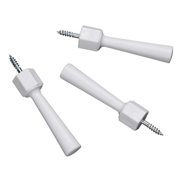 KidCo Soft Jamb Door Stop, White, 3 Count, Plastic Durable Easy Installation to Protect Wall and Doo...