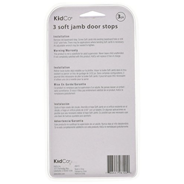 KidCo Soft Jamb Door Stop - Safe & Easy to Install 3 Count