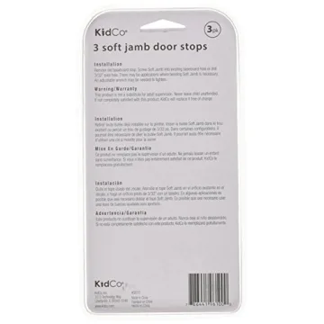 KidCo Soft Jamb Door Stop - Safe & Easy to Install 3 Count