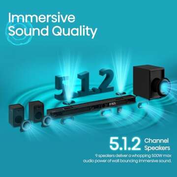 Hisense AX5125H 5.1.2Ch Sound Bar with Wireless Subwoofer
