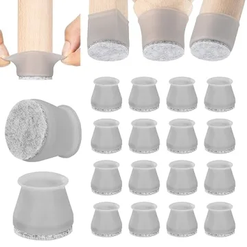 Aneaseit Chair Leg Floor Protectors - Durable Felt & Silicone Pads for Wood Floors - 16 Pack