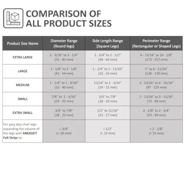 Aneaseit Chair Leg Protectors - Gray Felt & Silicone Pads - 16 Pcs
