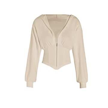 Half Zipper Corset Crop Sweatshirt for Stylish Comfort