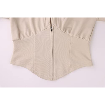 Half Zipper Corset Crop Sweatshirt for Stylish Comfort