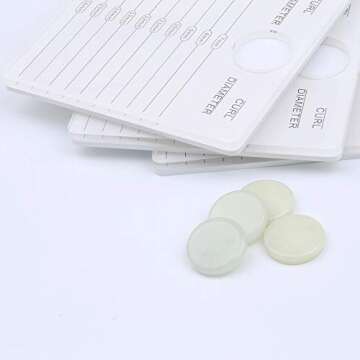 HERSQUEEN 2-in-1 Eyelash Extensions Adhesive Glue Pallet Holder With Jade Stone Acrylic Lash Tile Hand Plate Lash Pallet White Lash Tray Holder Display