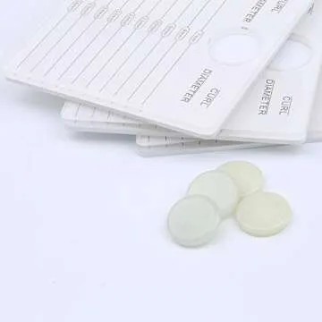 HERSQUEEN 2-in-1 Eyelash Extensions Adhesive Glue Pallet Holder With Jade Stone Acrylic Lash Tile Hand Plate Lash Pallet White Lash Tray Holder Display