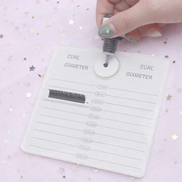 HERSQUEEN 2-in-1 Eyelash Extensions Adhesive Glue Pallet Holder With Jade Stone Acrylic Lash Tile Hand Plate Lash Pallet White Lash Tray Holder Display