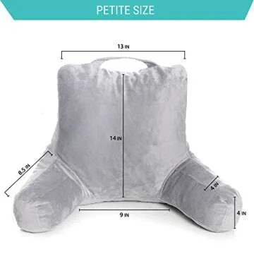 Milliard Petite Reading Pillow for Kids & Children with Shredded Foam and Cozy, Washable Cover- 14x13 inches (Sit Up Pillow)