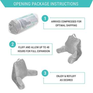 Milliard Petite Reading Pillow for Kids & Children with Shredded Foam and Cozy, Washable Cover- 14x13 inches (Sit Up Pillow)