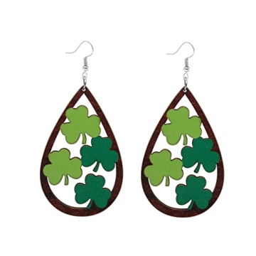 St. Patrick's Day Women's Earrings Irish Holiday Earrings Female Green Earrings Jewelry (B)