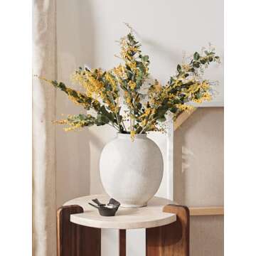 LE TAUCI Ceramic Rustic Vase, 9.8 Inch Minimalist Flower Vase, Farmhouse Tall Vase for Table, Living...