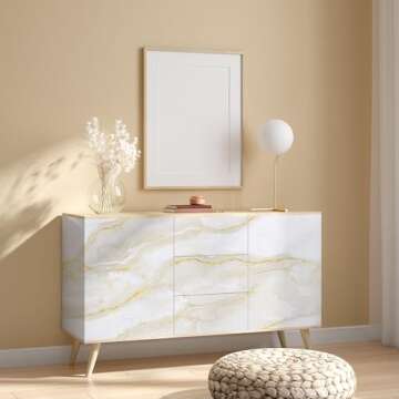 Anmon Marble Contact Paper - Easy Peel and Stick Wallpaper