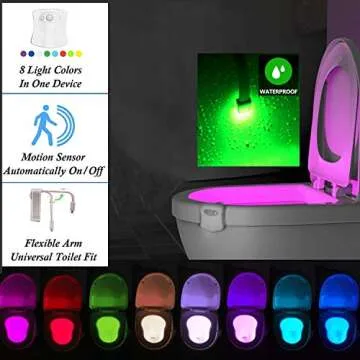Cool Motion-Activated Toilet Night Light Gadget