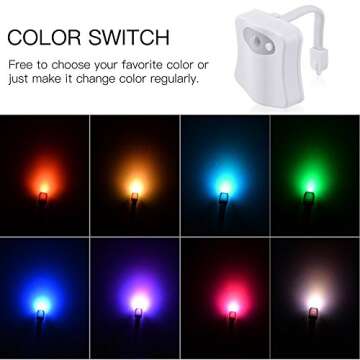 Cool Motion-Activated Toilet Night Light Gadget