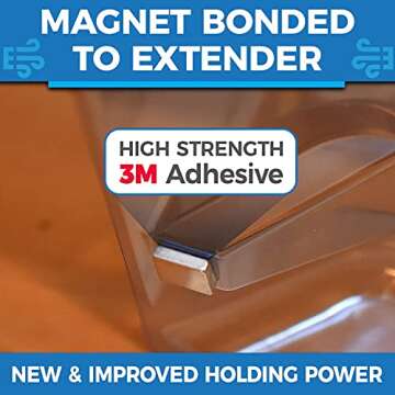 Eureka Air Under Furniture Magnetic Vent Extender, 1.0mm Thick Premium Material, Fits Floor Registers 10" and 12" Wide, Adjusts from 17" to 33" Long