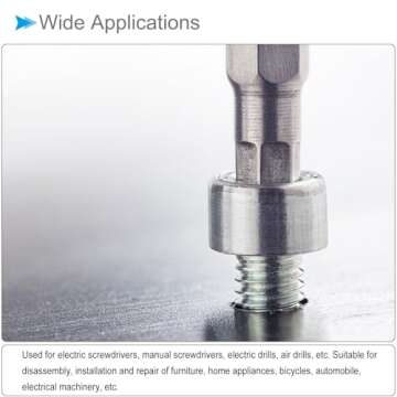 CoCud Slotted Screwdriver Bits, 4mm Head 25mm Length 1/4" Hex Shank, Steel Flat Head Screwdriver Bit - (Applications: for Automobile Repair), 8-Pieces