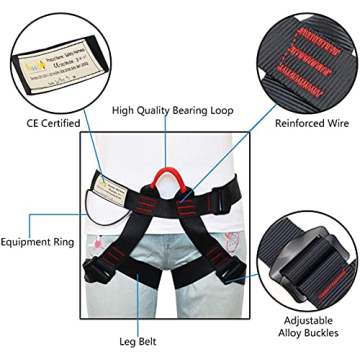 HeeJo Climbing Half Body Harness for All Ages and Activities