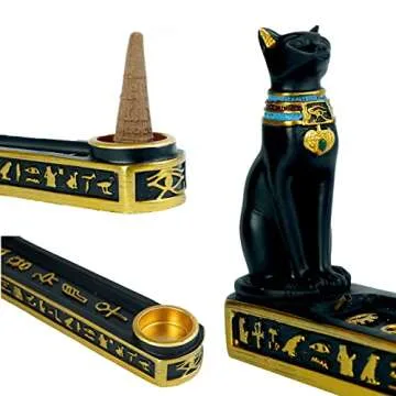 OwMell Egyptian Incense Holder with Ash Catcher