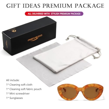 AIEYEZO Oversized Cat Eye Sunglasses for Women Cute Oval Thick Frame Cateye Sun Glasses Chic Retro Style Shades (Orange Leopard)