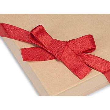 Pack Of 50, 12" Red Satin Stretch Wide Loops W/Pre-Tied Bows For Jewelry Boxes
