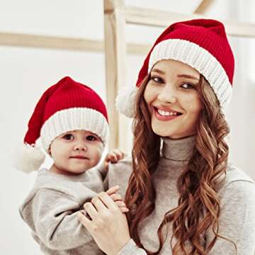 Santa's Knit Beanie - Family Matching Holiday Hat