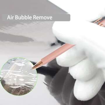 aigHOMnE 2 Piece Weeding Pen Tool for Vinyl Craft, Precision Weeding Pin Pen Pinpen with 2refill Needle Point Air Release Pen tools Touch screen penl Retractable (Purple,Rose,2Refill)