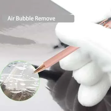 aigHOMnE 2 Piece Weeding Pen Tool for Vinyl Craft, Precision Weeding Pin Pen Pinpen with 2refill Needle Point Air Release Pen tools Touch screen penl Retractable (Purple,Rose,2Refill)