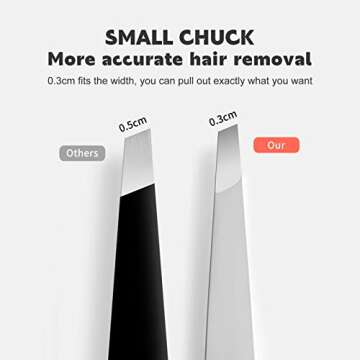 Professional Stainless Steel Slant Tweezers for Beauty