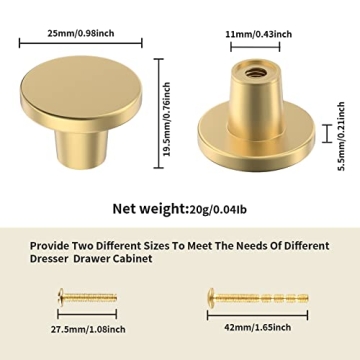 BIGLUFU Brass Drawer Knobs for Elegant Furniture Upgrade