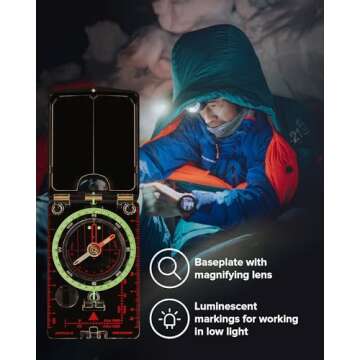 SUUNTO MC-2 G USGS Mirror Compass for Outdoor Navigation