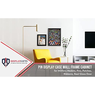 DisplayGifts Medal Lapel Pin Shadow Box – Elegant Showcase