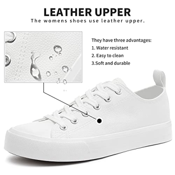 FRACORA Women’s Stylish Comfortable White Tennis Shoes