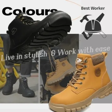 Steel Toe Boots for Men & Women - Lightweight & Safe