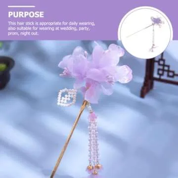 FOMIYES Purple Hair Accessories - Elegant Hair Sticks for Women