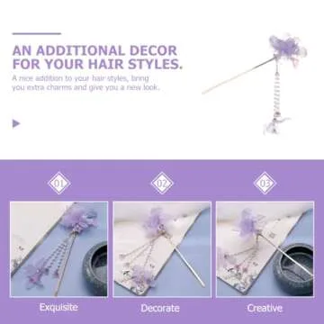 FOMIYES Purple Hair Accessories - Elegant Hair Sticks for Women