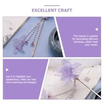 FOMIYES Purple Hair Accessories - Elegant Hair Sticks for Women