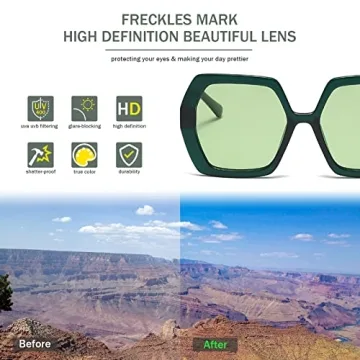 Retro Oversized Hexagonal Sunglasses for Women