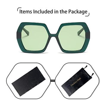 Retro Oversized Hexagonal Sunglasses for Women