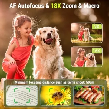 ZEOUPT 4K 64MP Camera for Beginners with 270° Flip Screen