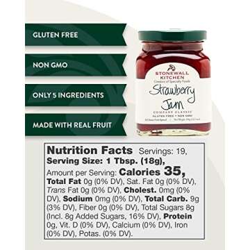Stonewall Kitchen Strawberry Jam, 12.5 Ounces (Pack of 2)
