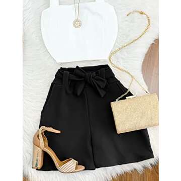 Chic GOBLES Women's Summer High Waist Ruffle Shorts