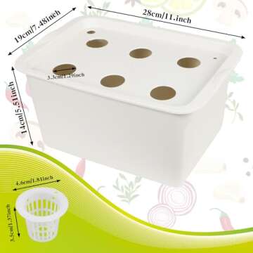 Ultimate Aunifun Hydroponics Grower Kit - Fast Growing Indoor Gardening Tools with Air Pump & Access...