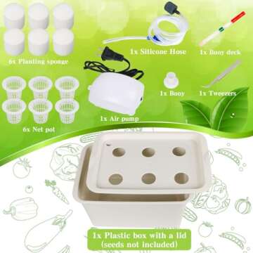 Aunifun Hydroponics Grower Kit - Easy DIY Indoor Gardening