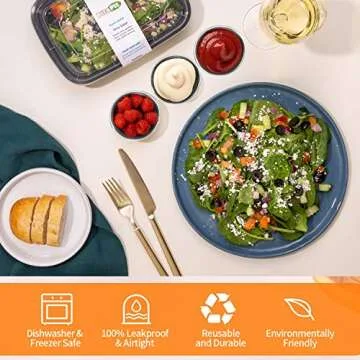 Qefuna Salad Dressing Container to go, 6 x 1.7 oz Stainless Steel Condiment Containers, Leakproof Silicone Sauce Containers, Small Reusable Containers with Lids for Lunch Box Picnic Travel