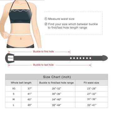 UnFader Pack 3 Women Belts for Jeans Pants, Fashion Gold Buckle Leather Belts