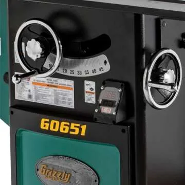 Grizzly Industrial G0651-10" 3 HP 220V Heavy Duty Cabinet Table Saw