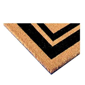Calloway Mills 152961830D Black Border 18" x 30" Monogram Doormat, (Letter D)